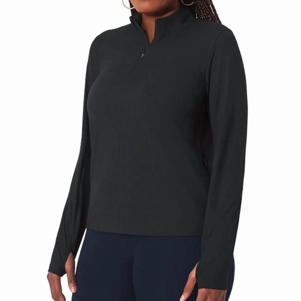 MONDETTA
WOMEN'S RIBBED QUARTER
ZIP DULLOVER
